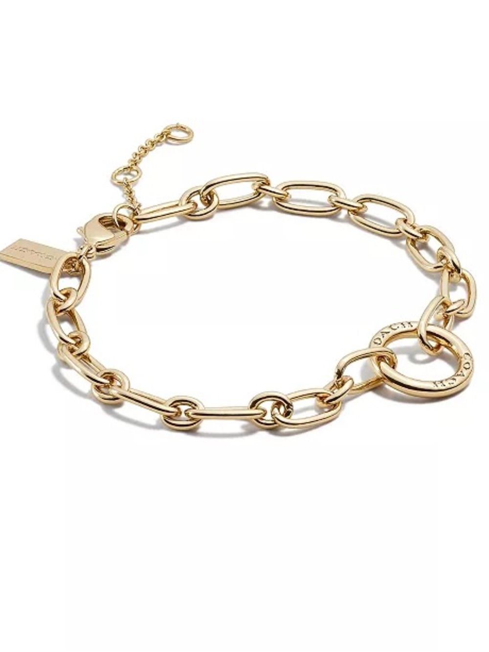 COACH Women's GOLD-Tone Signature Link Bracelet